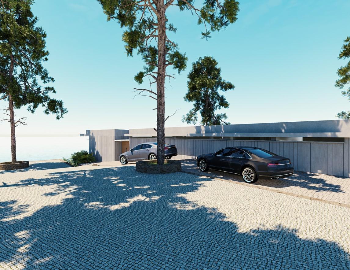 Carport and entrance