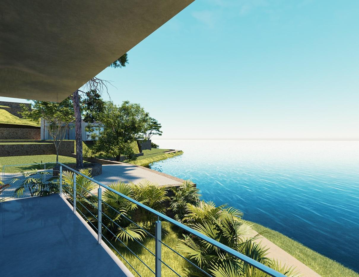 Verandah over the water