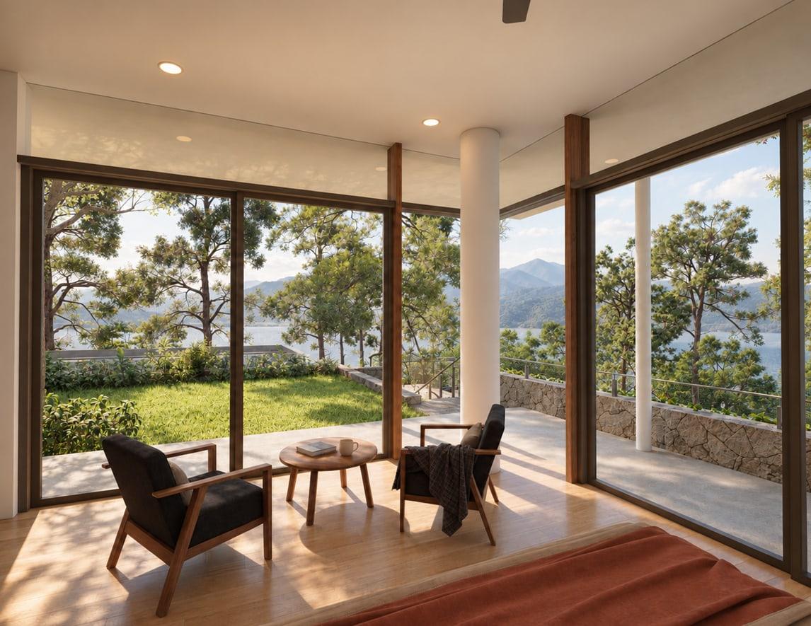 Bedroom — lake view