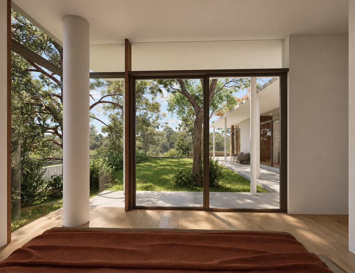 Bedroom — garden view