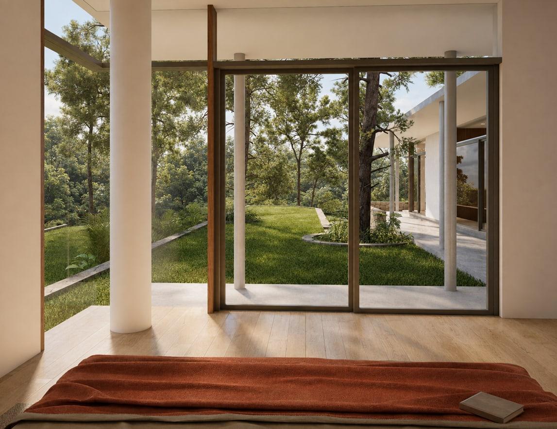 Bedroom — garden view